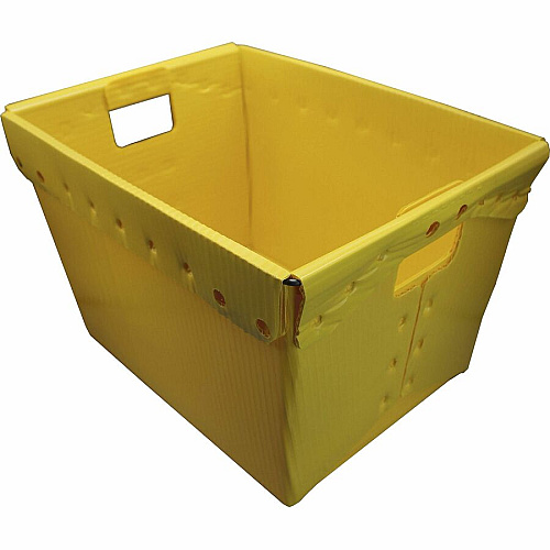 Flipside Products Flipside Primary Assorted Plastic Storage Postal Tote - 4 Pack Internal Dimensions: - External Dimensions: Height x 13.3" Width x 11.6" Depth x 18.3" Height - 11 gal - Lid Closure - Rugged - Plastic - Assorted - For Moving, Stora (40192)