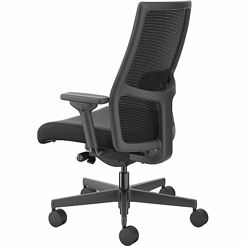 HON Ignition 2.0 Mid-back Big & Tall Task Chair Black Seat Color - Vinyl Seat Material - Black Back Color - Mesh Back Material - Black Frame Color - Mid Back - 5-star Base - Armrest - 1 Each (I2BTVMU10BTN)
