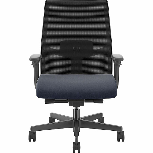 HON Ignition 2.0 Mid-back Big & Tall Task Chair Navy Seat Color - Foam Seat Material - Black Back Color - Black Frame Color - Mid Back - 5-star Base - Armrest - 1 Each (I2BTVMC98BTN)