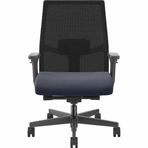 HON Ignition 2.0 Mid-back Big & Tall Task Chair Navy Seat Color - Foam Seat Material - Black Back Color - Black Frame Color - Mid Back - 5-star Base - Armrest - 1 Each (I2BTVMC98BTN)