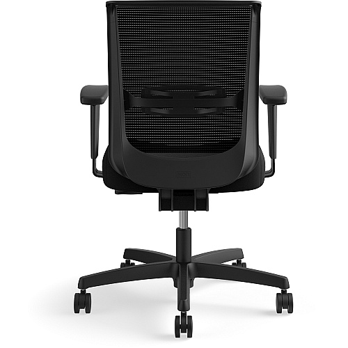 HON Convergence Synchro Tilt Task Chair Black Seat Color - Fabric Seat Material - Black Back Color - Low Back - 5-star Base - Armrest - 1 Each (CMY1ACU10)