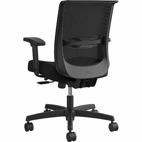 HON Convergence Synchro Tilt Task Chair Black Seat Color - Fabric Seat Material - Black Back Color - Low Back - 5-star Base - Armrest - 1 Each (CMY1ACU10)
