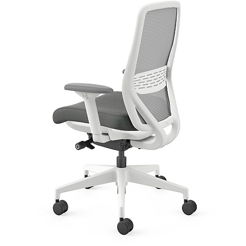 HON Nucleus Recharge Task Chair Iron Ore Seat Color - Fabric Seat Material - Fog Back Color - Designer White Frame Color - Armrest - 1 Each (NR12SAFC19DW)
