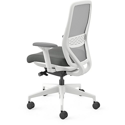HON Nucleus Recharge Task Chair Iron Ore Seat Color - Fabric Seat Material - Fog Back Color - Designer White Frame Color - Armrest - 1 Each (NR12SAFC19DW)
