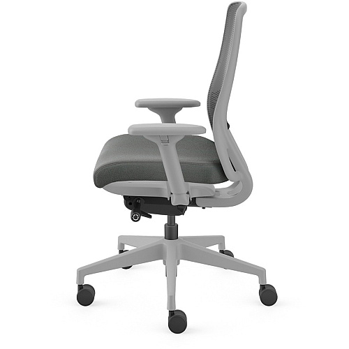 HON Nucleus Task Chair KD Black Seat Color - Fabric Seat Material - Black Back Color - Titanium Frame Color - Armrest - 1 Each (NR12SAMC19BI)