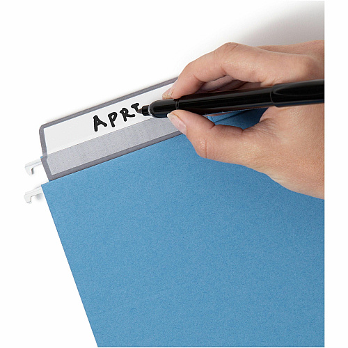 Smead Protab&reg; Filing System with 20 Letter Size Hanging File Folders, 24 ProTab 1/3-Cut Tab labels, and 1 eraser 11 pt. - Paperboard - Adhesive Label, Write-on Label - 20 / Box (64210)