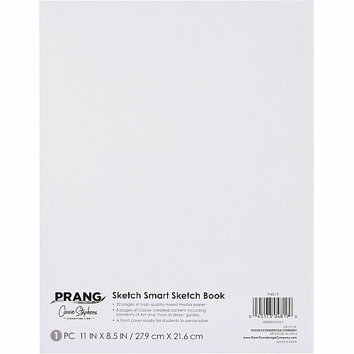 Prang Sketch Smart Sketch Book 40 Sheets - Letter - 8 1/2" x 11" Sheet Size - White Paper - Acid-free Paper, Heavyweight Sheet - 1 Each (P4819)
