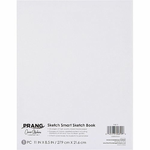 Prang Sketch Smart Sketch Book 40 Sheets - Letter - 8 1/2" x 11" Sheet Size - White Paper - Acid-free Paper, Heavyweight Sheet - 1 Each (P4819)