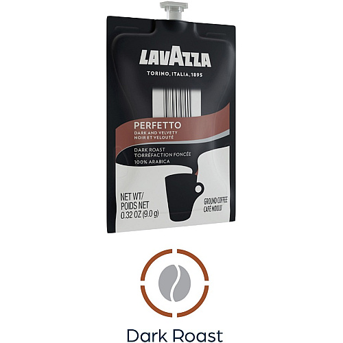 Lavazza Freshpack Perfetto Espresso Roast Coffee Compatible with Flavia Aroma, Flavia Barista, FLAVIA Creation 600, Flavia Creation 500, Flavia Creation 200, Flavia Creation 150, Flavia Creation 300 - Dark - Freshpack - Perfetto - 76 / Carton (48089)