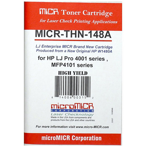 microMICR MICR Standard Yield Laser Toner Cartridge - Alternative for HP 148A, 148X (W1480A) - Black - 1 Each 2900 Pages (MICRTHN148A)