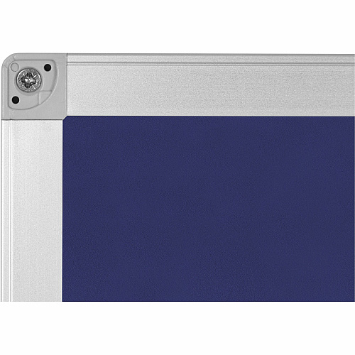 MasterVision Ayda Fabric Bulletin Board - 18" x 24" 18" Board Height x 24" Board Width - Blue Felt, Fabric Surface - Self-healing, Durable, Resilient - Aluminum Frame - 1 Each (FA02439214)