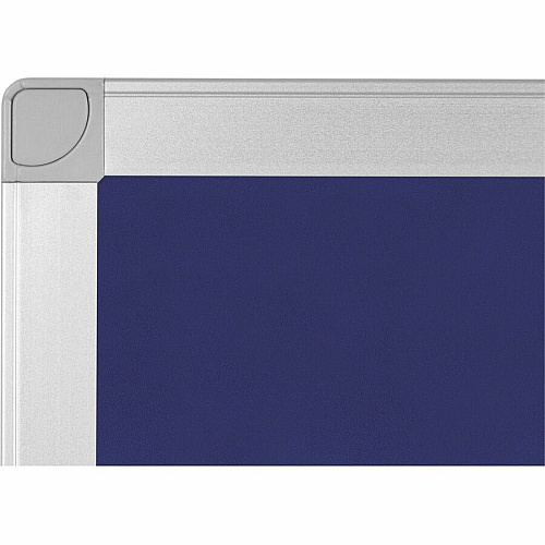 MasterVision Ayda Fabric Bulletin Board - 18" x 24" 18" Board Height x 24" Board Width - Blue Felt, Fabric Surface - Self-healing, Durable, Resilient - Aluminum Frame - 1 Each (FA02439214)