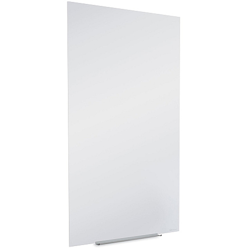 Quartet InvisaMount Vertical Glass Dry-Erase Board - 28x50 50" (4.2 ft) Width x 28" (2.3 ft) Height - White Glass Surface - Rectangle - Vertical - Magnetic - 1 Each (Q012850IMW)