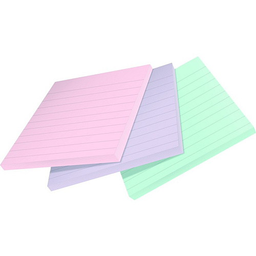 Post-it&reg; Super Sticky Adhesive Note 210 - 4" Flag/Note Width x 4" Flag/Note Length - Square - 70 Sheets per Pad - Assorted Wanderlust Pastel - Removable, Repositionable, Recyclable - Recycled - 3 / Pack (675R3SSNRP)