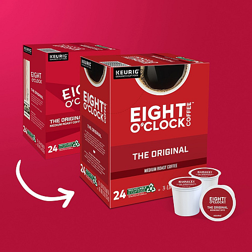 Eight O'Clock&reg; K-Cup Original Coffee Compatible with Keurig Brewer - Medium - K-Cup - Original, Arabica - 24 / Box (0657)
