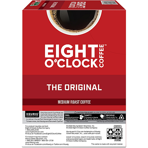 Eight O'Clock&reg; K-Cup Original Coffee Compatible with Keurig Brewer - Medium - K-Cup - Original, Arabica - 24 / Box (0657)