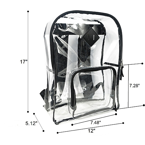 Sparco Carrying Case (Backpack) Multipurpose - Clear Polyvinyl Chloride (PVC), 420D Oxford Body - Shoulder Strap, Handle - 17" Height x 12" Width x 5" Depth - 1 Each (61617)