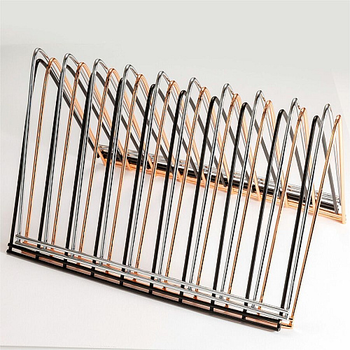 Officemate Triangle Wire Sorter, Black 7" Height x 7" Width x 11" Depth - Desktop - Sturdy - Black - Steel Wire - 1 Each (93150)