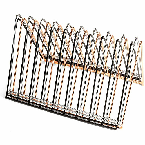 Officemate Triangle Wire Sorter, Rose Gold 7" Height x 7" Width x 11" Depth - Desktop - Sturdy - Rose Gold - Steel Wire - 1 Each (93151)