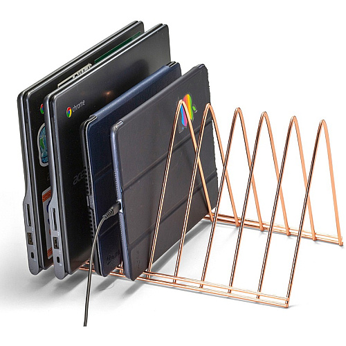 Officemate Triangle Wire Sorter, Rose Gold 7" Height x 7" Width x 11" Depth - Desktop - Sturdy - Rose Gold - Steel Wire - 1 Each (93151)