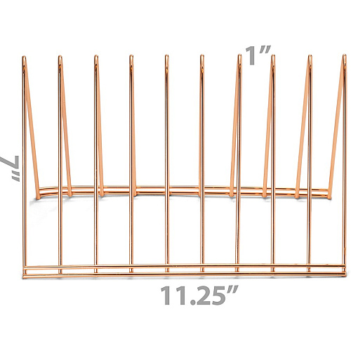 Officemate Triangle Wire Sorter, Rose Gold 7" Height x 7" Width x 11" Depth - Desktop - Sturdy - Rose Gold - Steel Wire - 1 Each (93151)