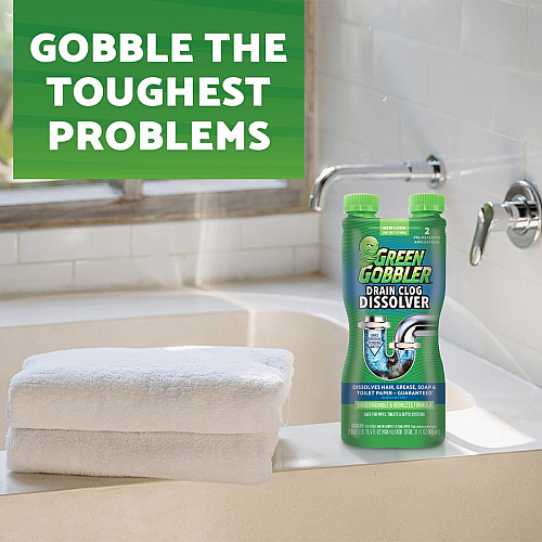 Green Gobbler Liquid Drain Clog Dissolver 31 fl oz (1 quart)Bottle - 1 Each - Non-corrosive, Odorless, Bleach-free, Fume-free, Environmentally Friendly (G8015)