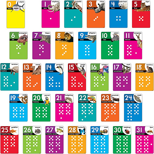 Trend Animals Count 0-31 Learning Set with Numbered Counting Cards Theme/Subject: Fun - Skill Learning: Animal Shapes, Mathematics, Number - 1 Each (T19008)