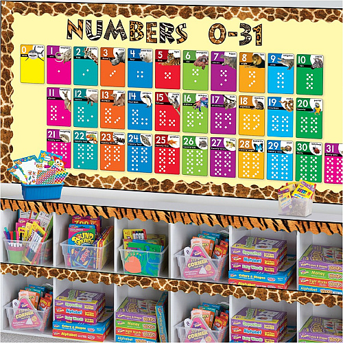Trend Animals Count 0-31 Learning Set with Numbered Counting Cards Theme/Subject: Fun - Skill Learning: Animal Shapes, Mathematics, Number - 1 Each (T19008)