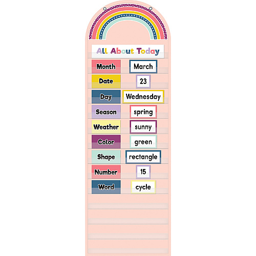 Teacher Created Resources Oh Happy Day Rainbow 14 Pocket Chart Theme/Subject: Fun - Skill Learning: Rainbow - 1 Each (20106)