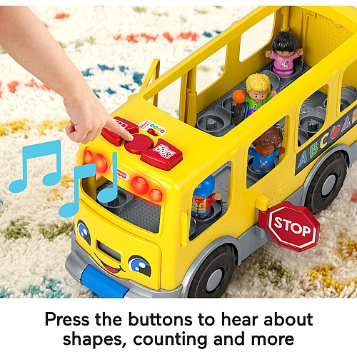 Fisher-Price Little People Toddler Learning Toy, Big Yellow School Bus Musical Push Toy 1-5 Year Age - 1 Each - Yellow (GLT75)
