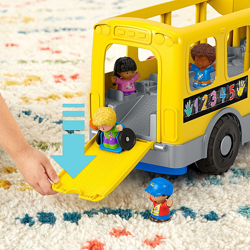 Fisher-Price Little People Toddler Learning Toy, Big Yellow School Bus Musical Push Toy 1-5 Year Age - 1 Each - Yellow (GLT75)