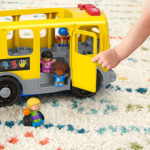 Fisher-Price Little People Toddler Learning Toy, Big Yellow School Bus Musical Push Toy 1-5 Year Age - 1 Each - Yellow (GLT75)
