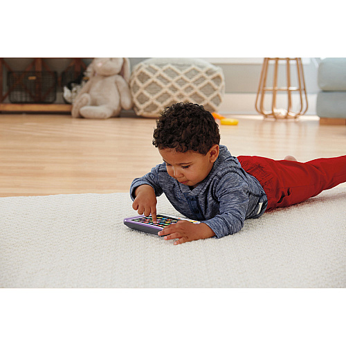 Fisher-Price Pretend Tablet Learning Toy With Lights And Music, Gray, Baby And Toddler Toy Learning Toy - 1-3 Year - Gray (HFY90)