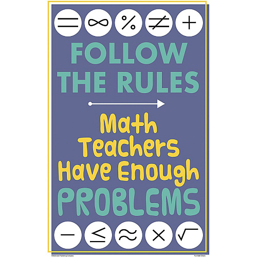 Teacher Created Resources Math Fun Posters 11" Width x 17" Height - Multi (P176)