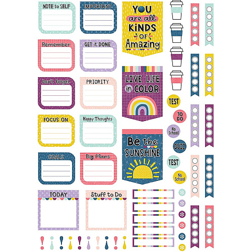 Teacher Created Resources Oh Happy Day Lesson Planner Monthly - 40 Week - 1 Week Double Page Layout - Multi - Substitute Teacher Page, Appointment Schedule - 1 Each (8321)