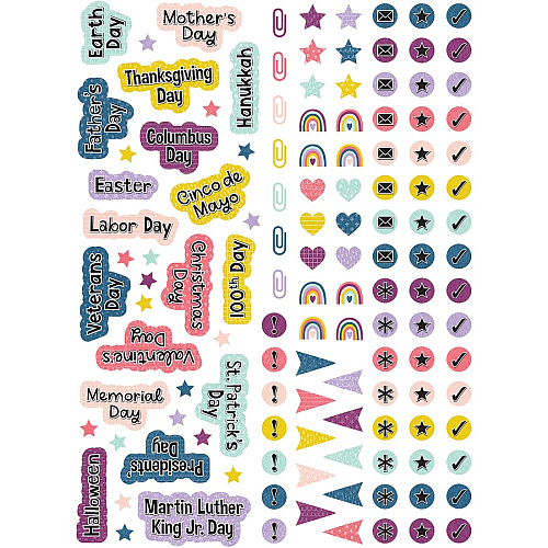 Teacher Created Resources Oh Happy Day Lesson Planner Monthly - 40 Week - 1 Week Double Page Layout - Multi - Substitute Teacher Page, Appointment Schedule - 1 Each (8321)