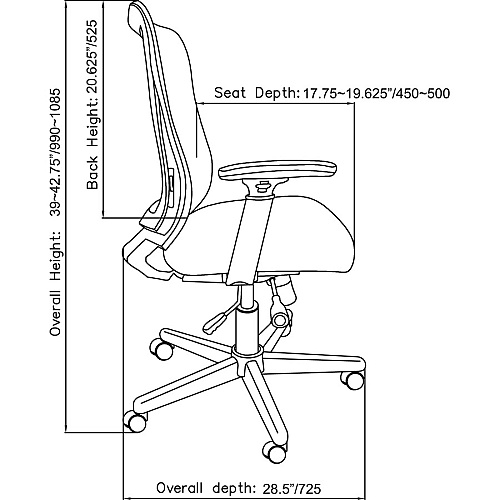 Lorell Mesh High-back Executive Chair High Back - 5-star Base - Black - Armrest - 1 Each (LLR42175)