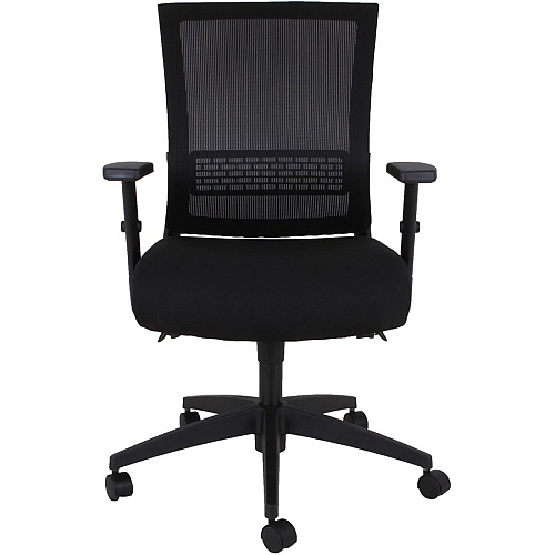 Lorell Mid-back Mesh Chair Black Seat Color - Black Back Color - Mesh Back Material - Mid Back - 5-star Base - Armrest - 1 Each (LLR42176)