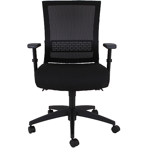 Lorell Mid-back Mesh Chair Black Seat Color - Black Back Color - Mesh Back Material - Mid Back - 5-star Base - Armrest - 1 Each (LLR42176)
