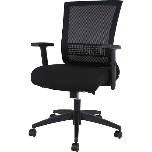 Lorell Mid-back Mesh Chair Black Seat Color - Black Back Color - Mesh Back Material - Mid Back - 5-star Base - Armrest - 1 Each (LLR42176)