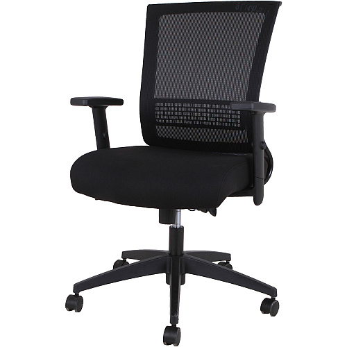 Lorell Mid-back Mesh Chair Black Seat Color - Black Back Color - Mesh Back Material - Mid Back - 5-star Base - Armrest - 1 Each (LLR42176)