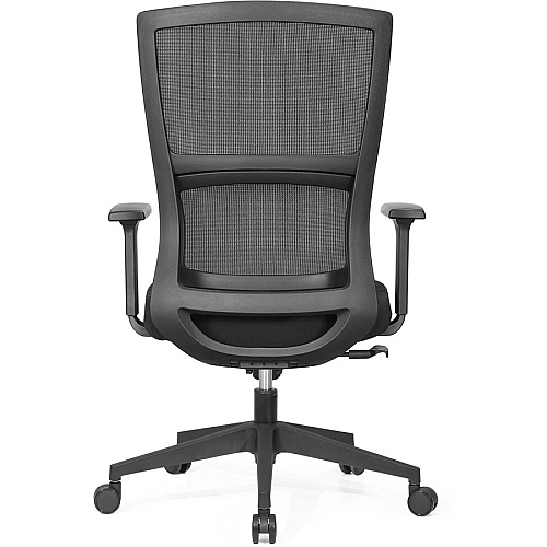 Lorell Mid-back Mesh Chair Black Seat Color - Fabric Seat Material - Black Back Color - Mesh Back Material - Mid Back - 5-star Base - Armrest - 1 Each (LLR81988)