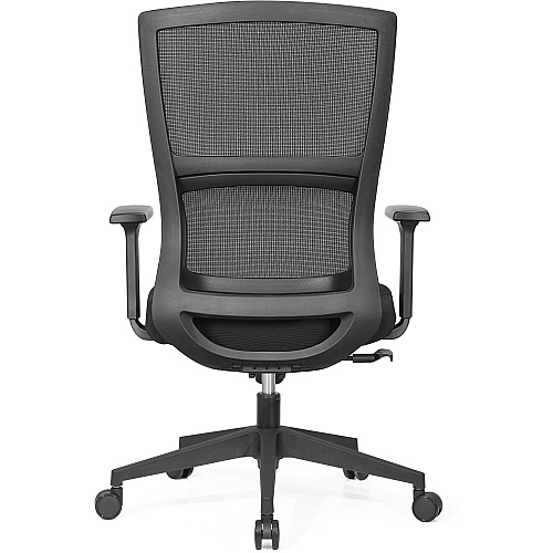 Lorell Mid-back Mesh Chair Black Seat Color - Fabric Seat Material - Black Back Color - Mesh Back Material - Mid Back - 5-star Base - Armrest - 1 Each (LLR81988)