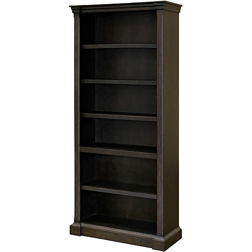 Martin Kingston Office Desking Unit 78" Height x 38" Width x 14" Depth - 5 Shelve(s) - 4 Adjustable Shelf(ves) - Material: Wood - Finish: Dark Chocolate, Rub Through - 1 Each (IMKN3678)