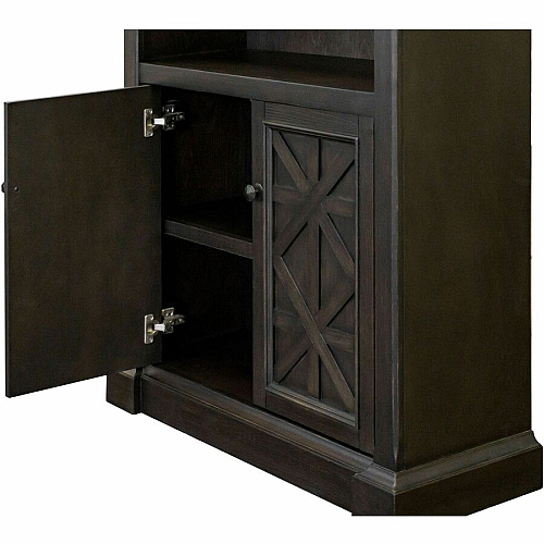Martin Kingston Office Desking Unit 78" Height x 36" Width x 14" Depth - 5 Shelve(s) - 4 Adjustable Shelf(ves) - Material: Wood - Finish: Dark Chocolate, Rub Through - 1 Each (IMKN3678D)