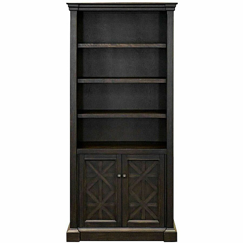 Martin Kingston Office Desking Unit 78" Height x 36" Width x 14" Depth - 5 Shelve(s) - 4 Adjustable Shelf(ves) - Material: Wood - Finish: Dark Chocolate, Rub Through - 1 Each (IMKN3678D)
