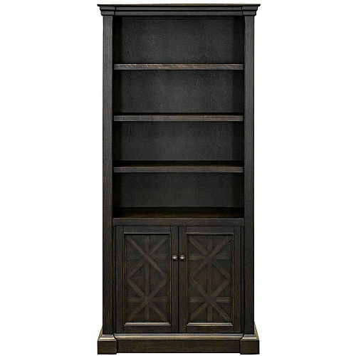 Martin Kingston Office Desking Unit 78" Height x 36" Width x 14" Depth - 5 Shelve(s) - 4 Adjustable Shelf(ves) - Material: Wood - Finish: Dark Chocolate, Rub Through - 1 Each (IMKN3678D)