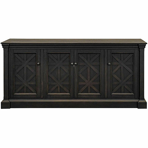 Martin Kingston Office Desking Unit 32" Height x 67" Width x 18" Depth - 4 Door(s) - 3 Adjustable Shelf(ves) - Material: Wood - Finish: Dark Chocolate, Rub Through - 1 Each (IMKN370)