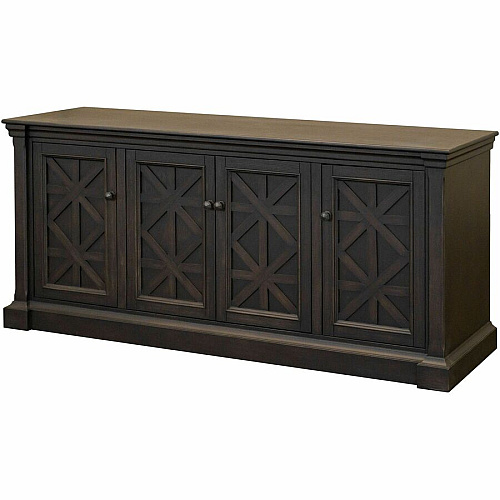 Martin Kingston Office Desking Unit 32" Height x 67" Width x 18" Depth - 4 Door(s) - 3 Adjustable Shelf(ves) - Material: Wood - Finish: Dark Chocolate, Rub Through - 1 Each (IMKN370)