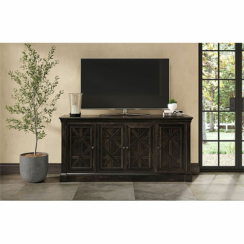 Martin Kingston Office Desking Unit 32" Height x 67" Width x 18" Depth - 4 Door(s) - 3 Adjustable Shelf(ves) - Material: Wood - Finish: Dark Chocolate, Rub Through - 1 Each (IMKN370)